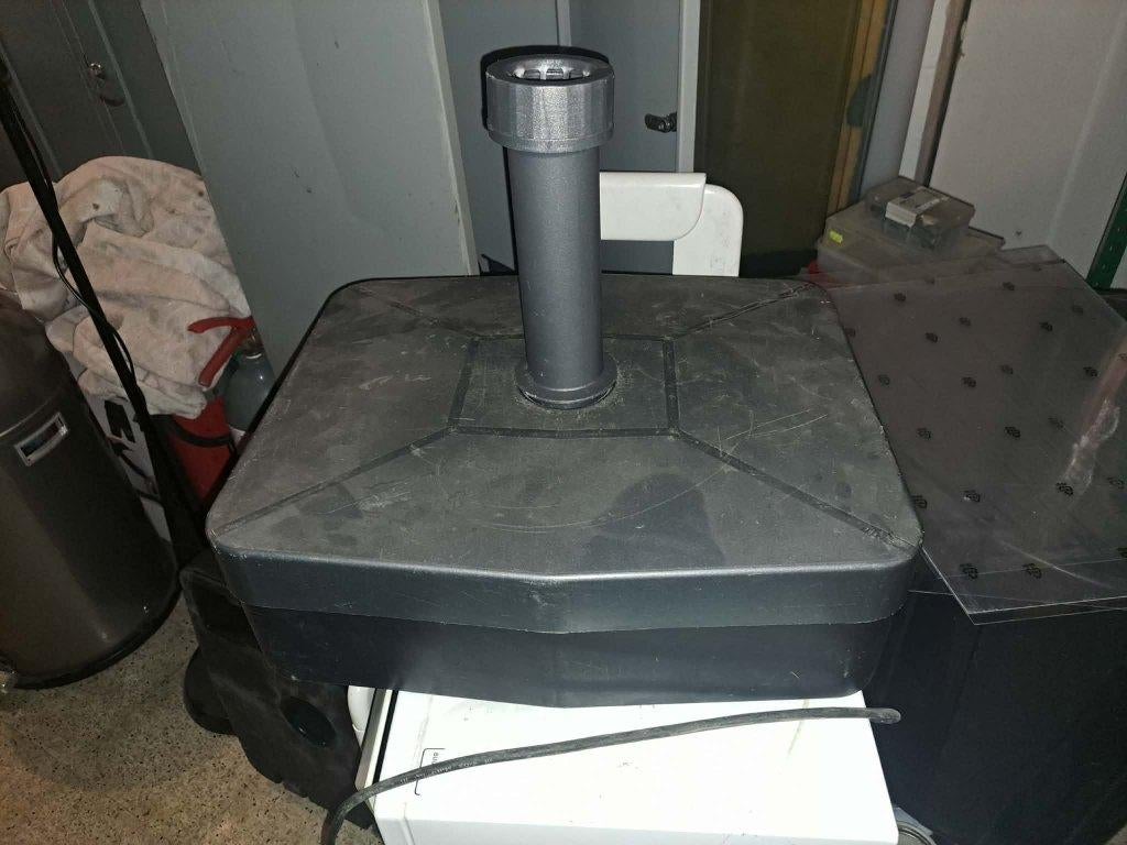 3x Compacte&stabiele parasolvoet verrijdbaar-vulbaar 40kg, Tuin en Terras, Parasols, Gebruikt, Parasolvoet, Minder dan 1 meter