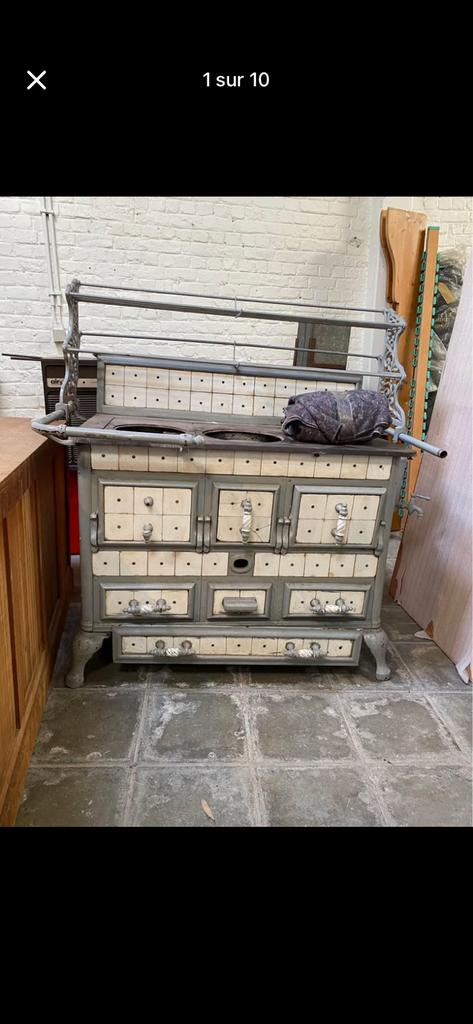 Ancienne cuisinière en fonte, années 1900, Antiquités & Art, Enlèvement