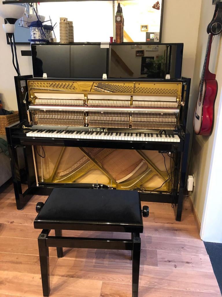 Piano te koop  wegens stop zetten hobby, Musique & Instruments, Pianos, Enlèvement, Noir, Piano, Brillant