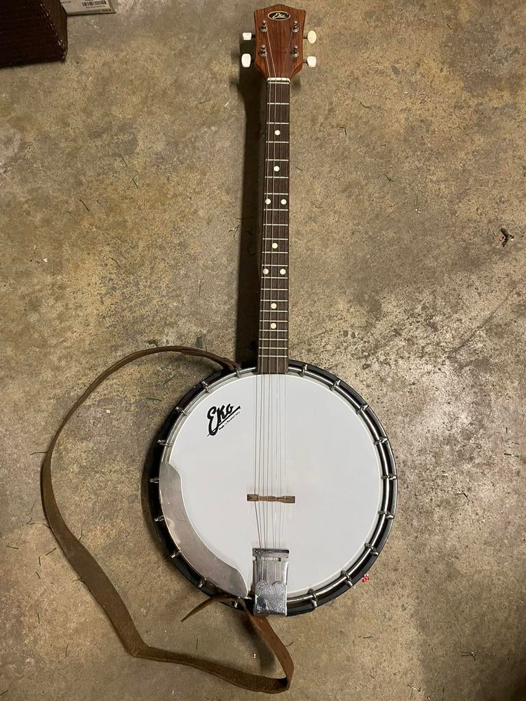 Banjo 4 cordes, années 1970, marque Eko, Ophalen, Gitaarbanjo