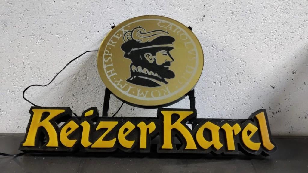 Reclamebord – Keizer Karel, Verzamelen, Merken en Reclamevoorwerpen, Gebruikt, Reclamebord, Ophalen
