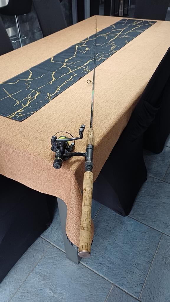 cannes truite arca  et moulinet rioby très très bon état., Enlèvement, Moulinet