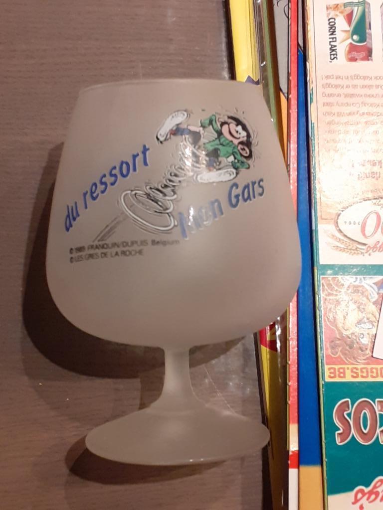 GASTON LAGAFFE Franquin, verre rare, Verzamelen, Stripfiguren, Zo goed als nieuw, Gebruiksvoorwerp, Guust of Robbedoes, Ophalen of Verzenden