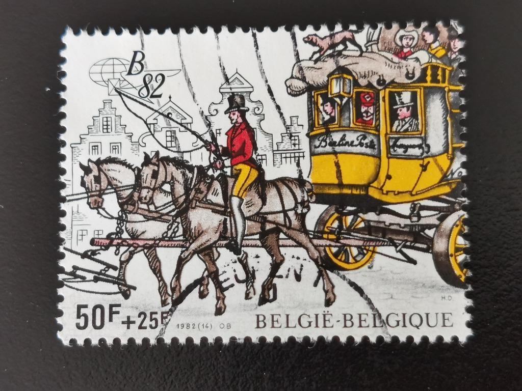 Belgique 1982 - Belgica - stagecoach, Enlèvement ou Envoi, Affranchi