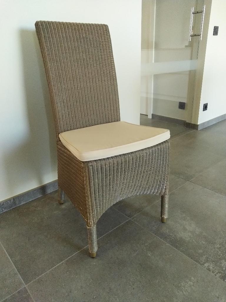 4 Lloyd Loom stoelen (Originals) incl. zitkussens, Enlèvement