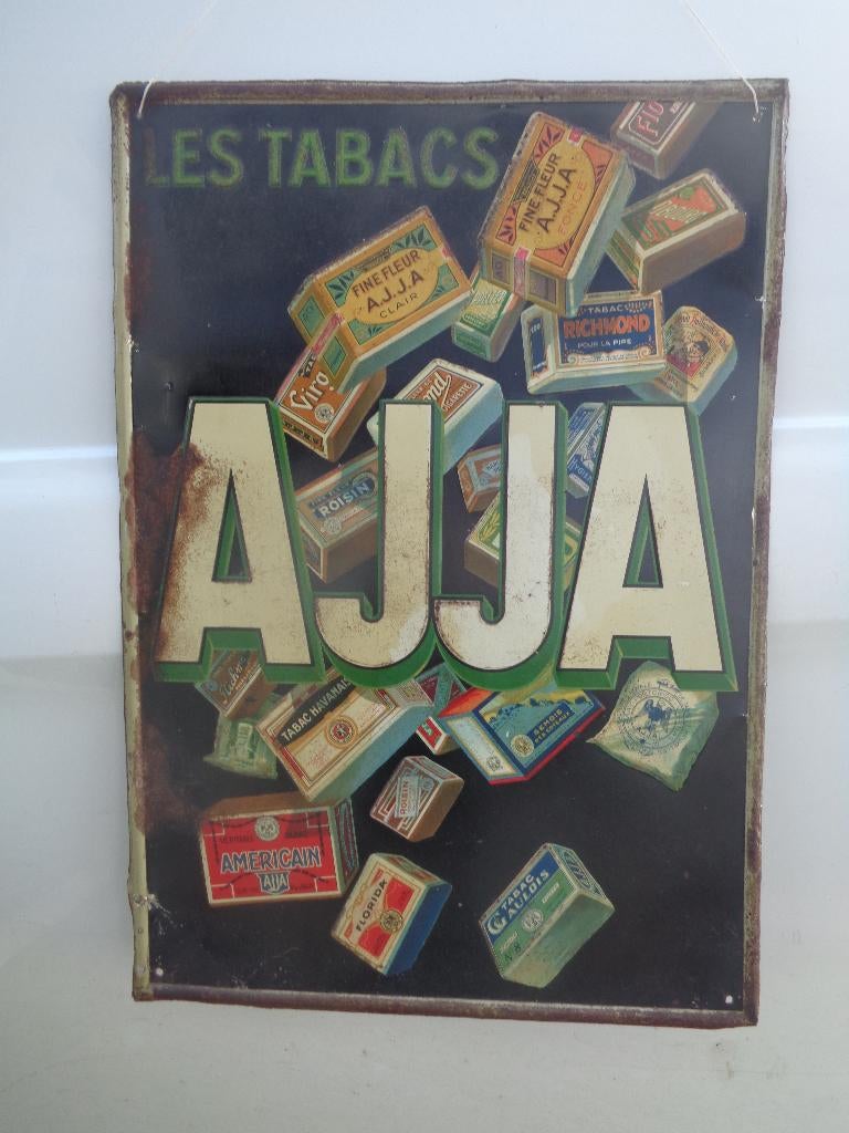Les Tabacs AJJA, Enlèvement ou Envoi, Utilisé, Panneau publicitaire