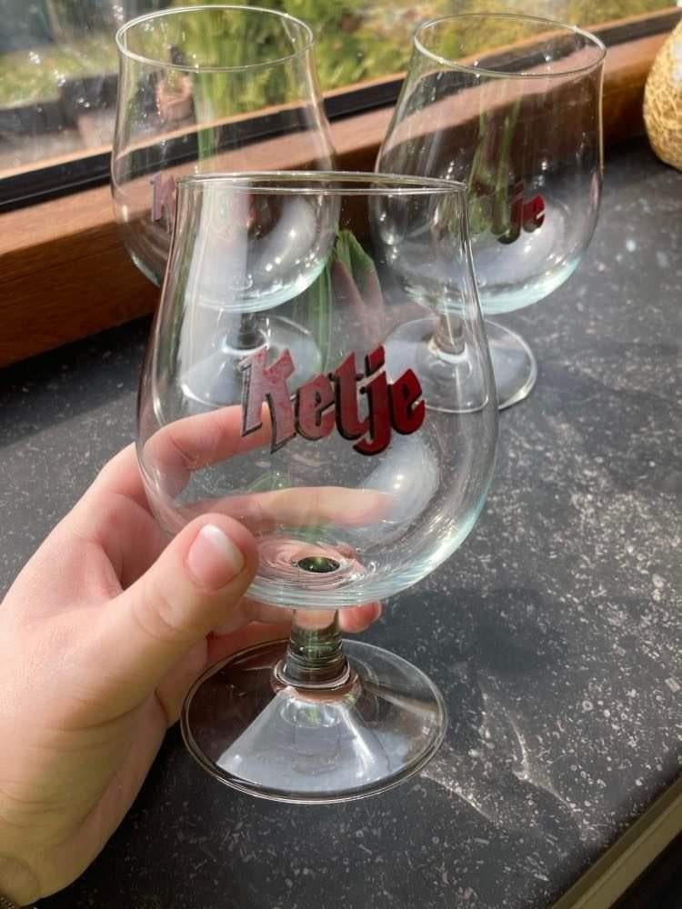 Lot de 3 verres "ketje", Collections, Enlèvement ou Envoi