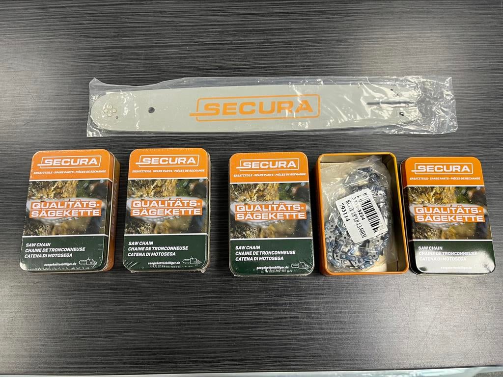 Lame de scie de 35 cm + 4 chaînes pour plus de style !, Enlèvement ou Envoi