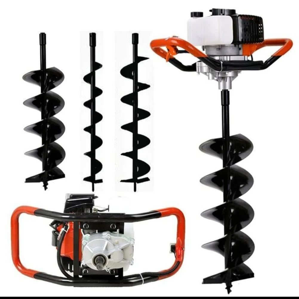 Différents modèles de tarières à essence avec perceuses