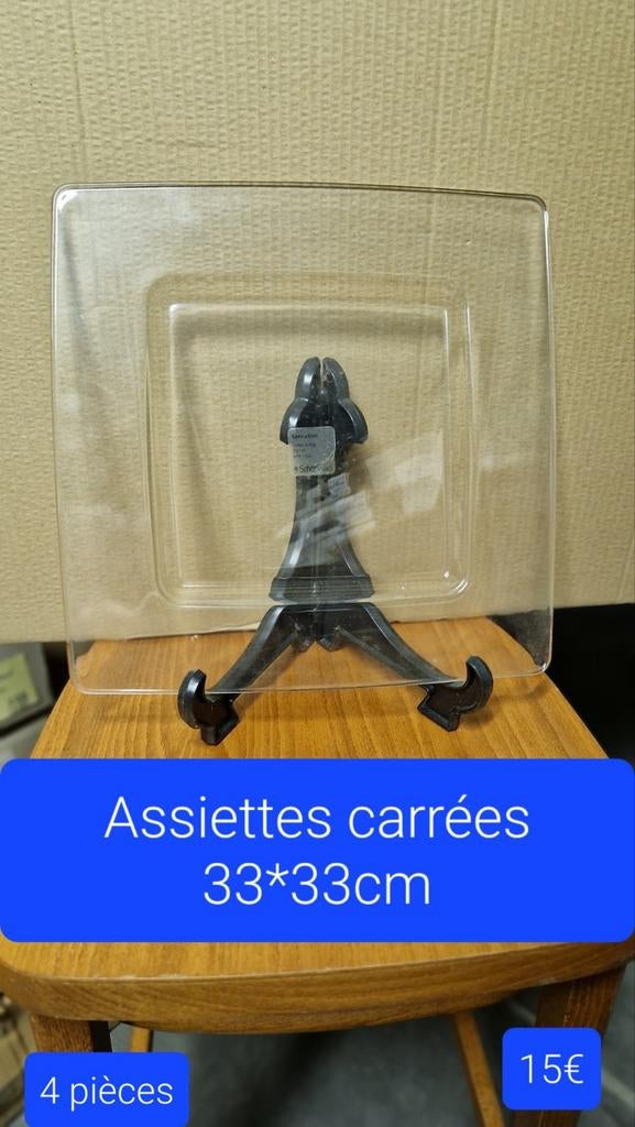 Assiettes de présentation, Maison & Meubles, Enlèvement, Neuf, Verre, Assiettes(s)