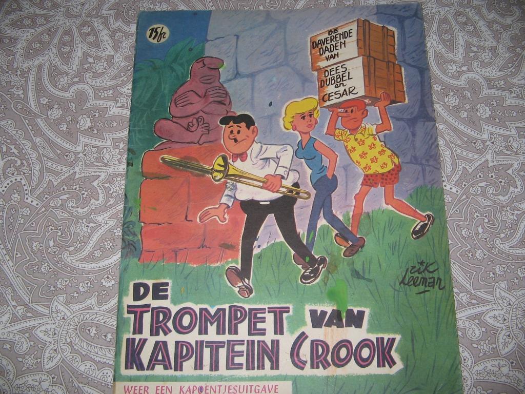 Dees dubbel+Cesar nr1:De trompet van kapitein Crook - 1 druk, Gelezen, Eén stripboek, Ophalen of Verzenden, Rik leeman