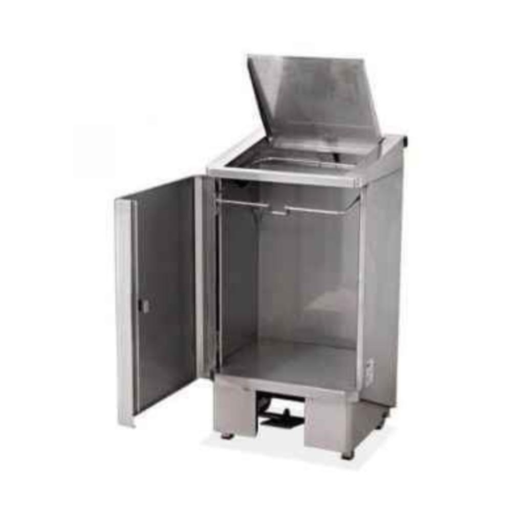 HORECA COMME NEUVE GRANDE POUBELLE INOX 120 L AGREEE AFSCA, Inox, À pédale, Comme neuf, 40 litres ou plus