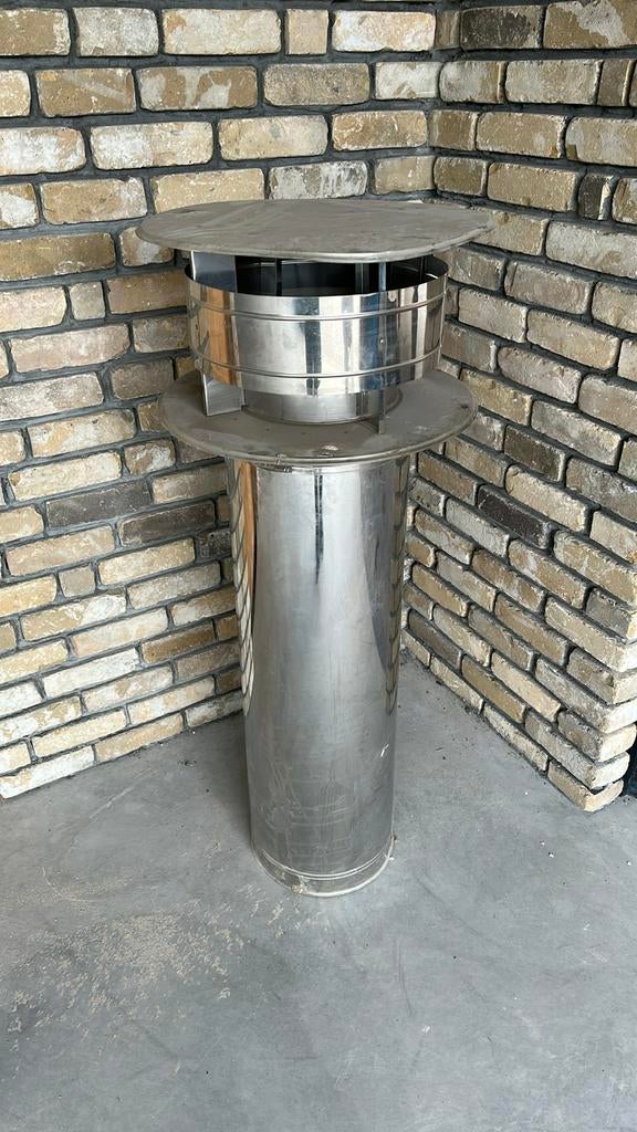 Inox schoorsteenkap te koop, Doe-het-zelf en Bouw, Buizen en Afvoer, Gebruikt, Inox, Ophalen