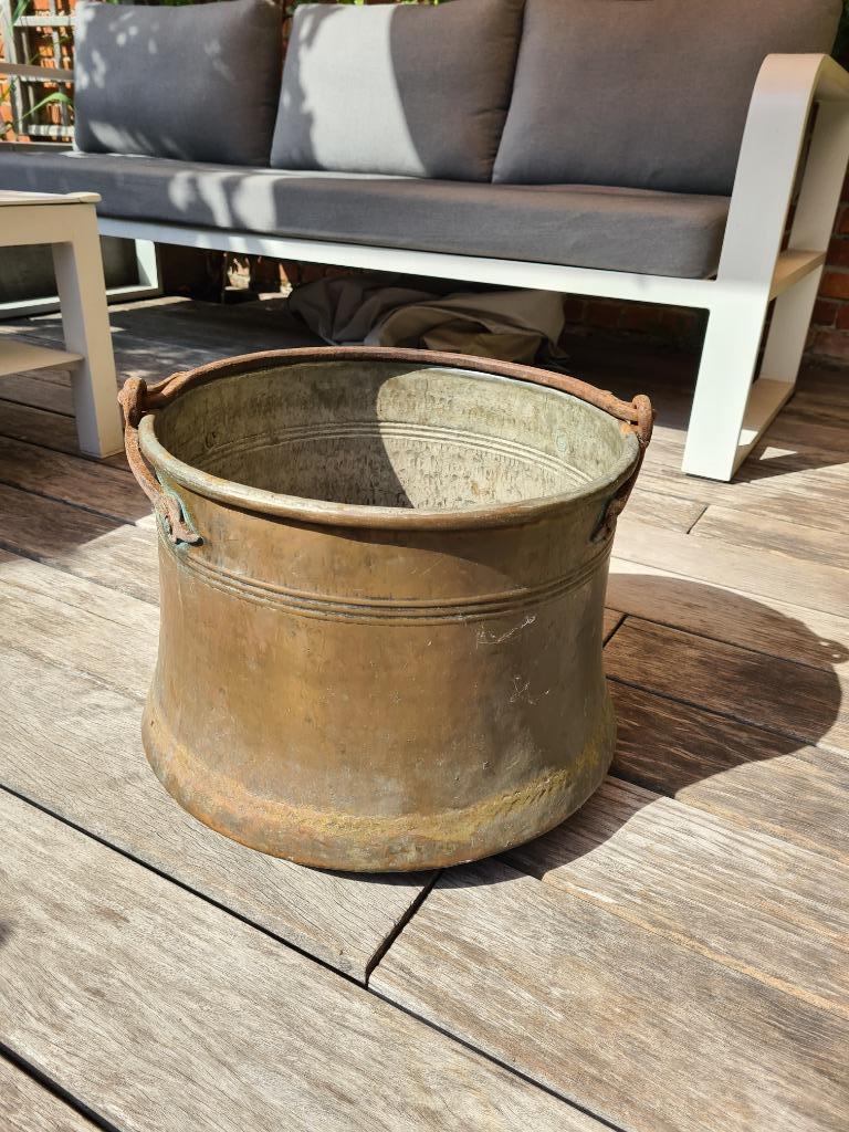 Antieke koperen pot, Antiek en Kunst, Antiek | Brons en Koper, Ophalen, Koper