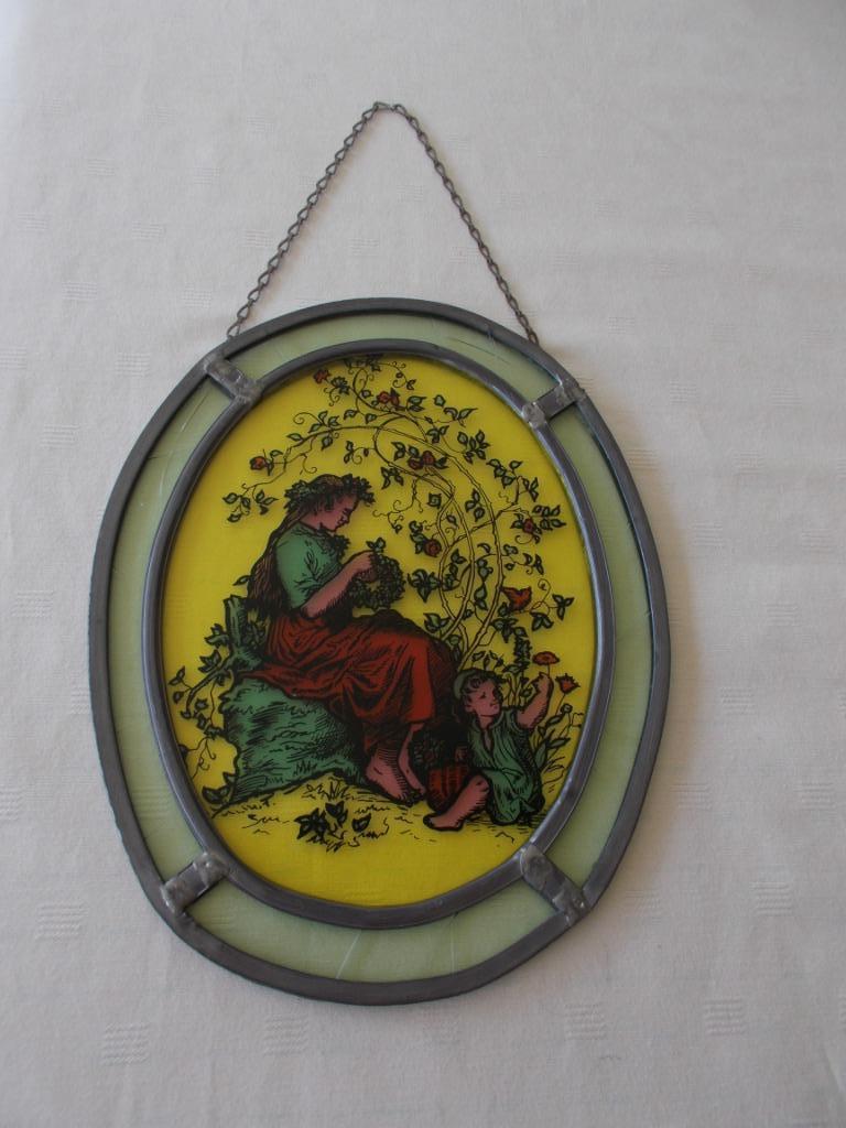 Mooi ovalen glasraam in lood / perfecte staat, Maison & Meubles, Accessoires pour la Maison | Décorations murale, Neuf, Enlèvement ou Envoi