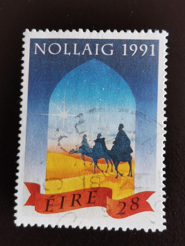 Irlande 1991 - Noël - épiphanie, Enlèvement ou Envoi, Irlande, Affranchi