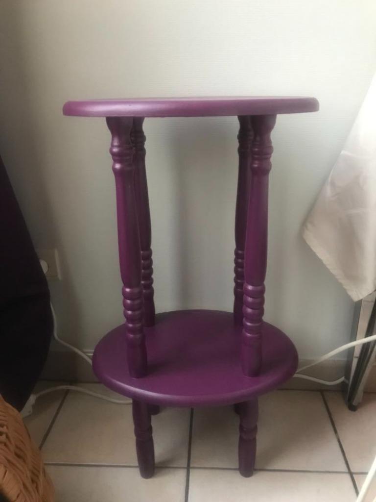 bijzettafeltje  ikea, Enlèvement, Comme neuf, Rond, Bois