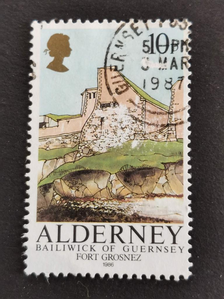 Alderney 1986 - fort Grosnez, Ophalen of Verzenden, Gestempeld
