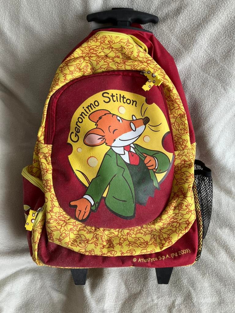 Cartable Trolley Geronimo Stilton avec roulettes, Bijoux, Sacs & Beauté, Sacs | Cartables, Comme neuf, Sac à dos, 30 à 40 cm, 30 à 40 cm