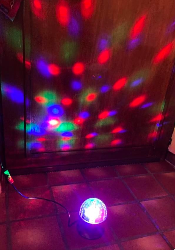 Mooie elektrische disco lamp, Ophalen of Verzenden, Zo goed als nieuw, Discobol, Kleur