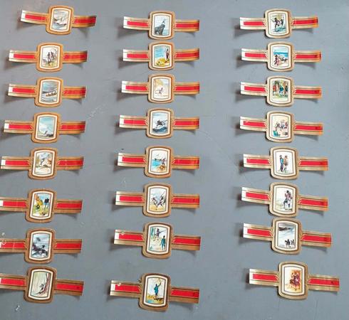 24 bagues cigare serie robinson Crusoé, Ophalen of Verzenden, Gebruikt, Sigarenbandjes