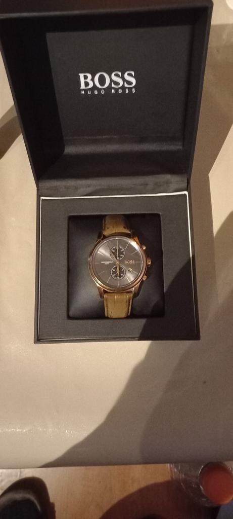 Hugo BOSS heren horloge rose kleur, Ophalen of Verzenden