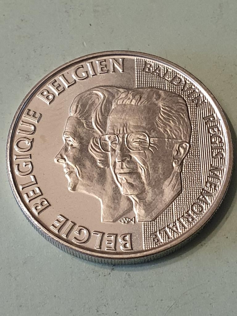 250 frank zilver 20 jaar Koning Boudewijn 1996 FDC kwaliteit, Postzegels en Munten, Munten | België, Ophalen, Zilver, Losse munt