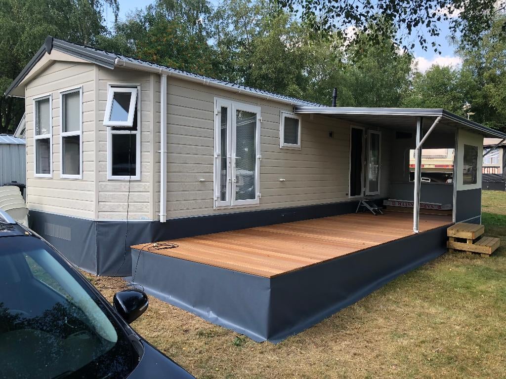 Stacaravan in Odrimont: 10m x 3,70m met terrasdeuren, Caravans en Kamperen, Tot en met 4