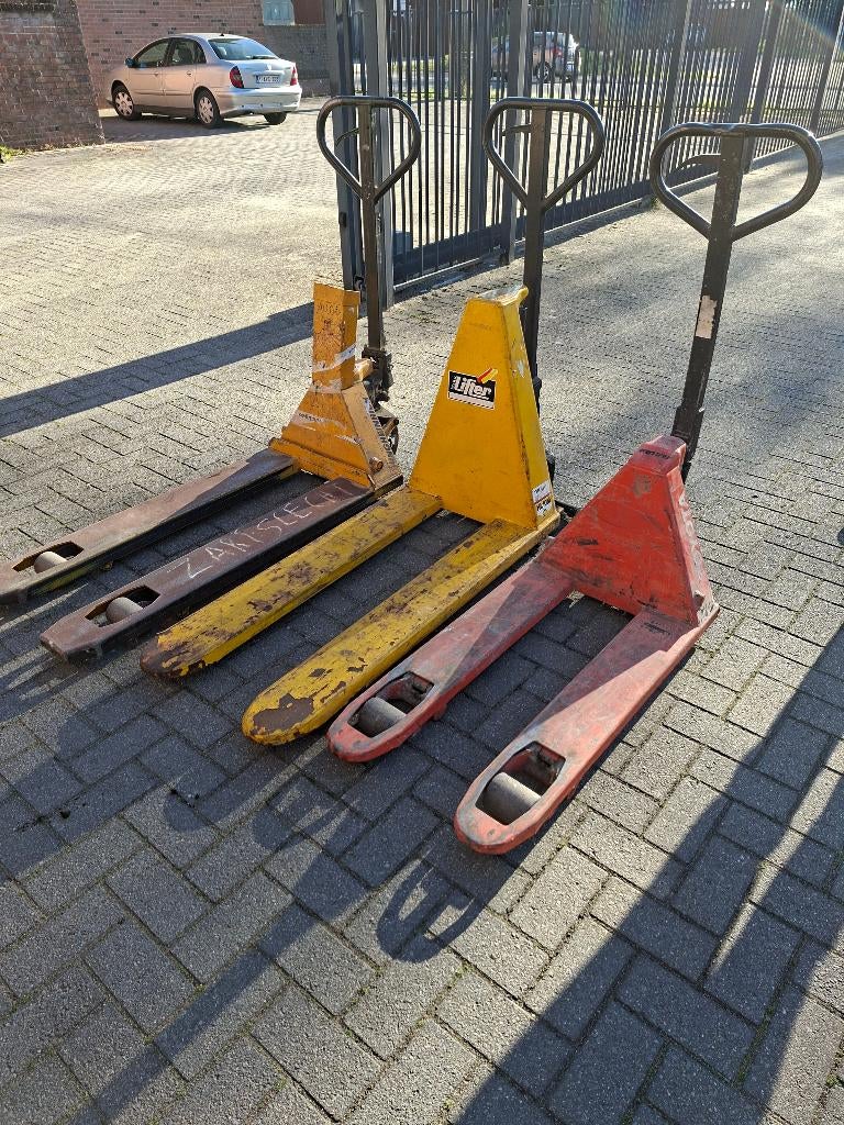 3 transpalletten voor opmaak, Doe-het-zelf en Bouw, Palletwagens en Pompwagens, Gebruikt, Ophalen