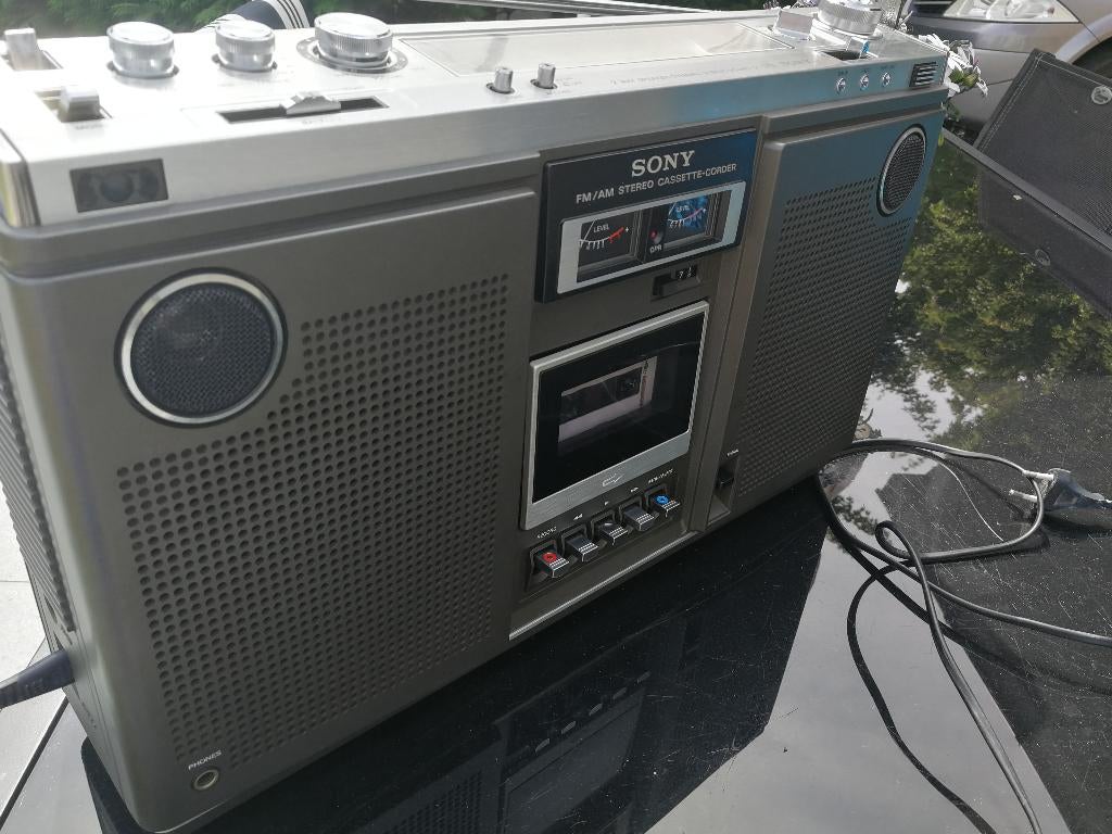 Ghettoblaster Sony CF 570 L uit 1974, Ophalen of Verzenden, Gebruikt, Radio