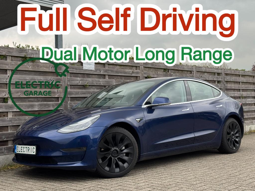 Model 3 *Long Range* Full Self Driving*, Auto's, Automaat, 4 deurs, Blauw, Leder