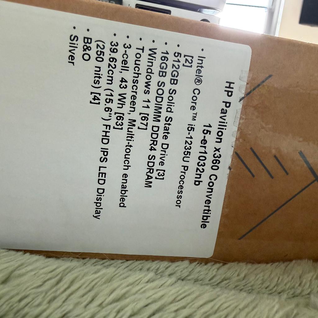 HP Pavilion x360 Convertible 15‑er1032nb Laptop, Ophalen, Hp, 15 inch, Met touchscreen