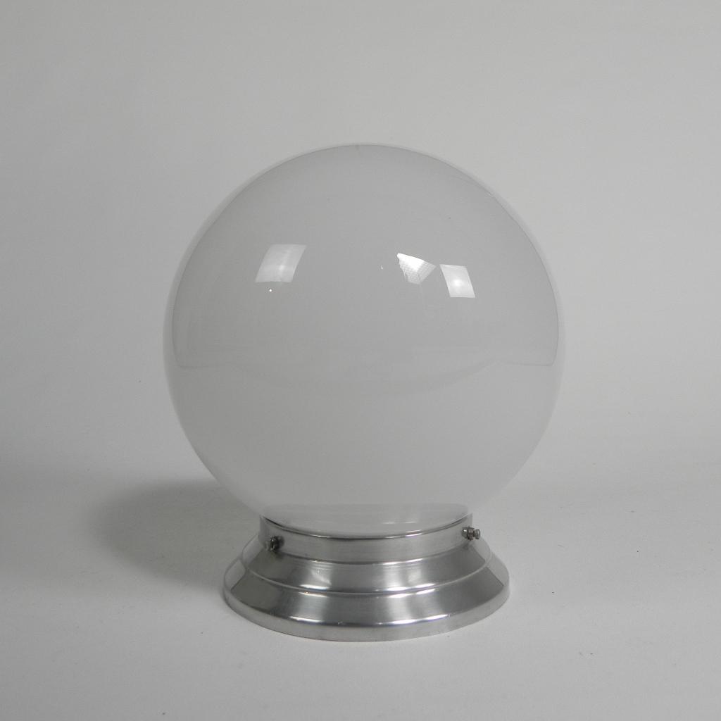 Art Deco plafondlamp met ronde glazen bol, jaren 30, Ophalen of Verzenden