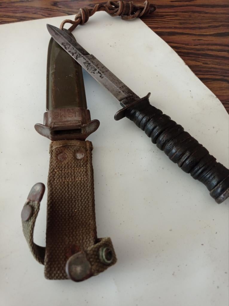 Poignard US M3 PAL ww2 et fourreau 1er type ww2