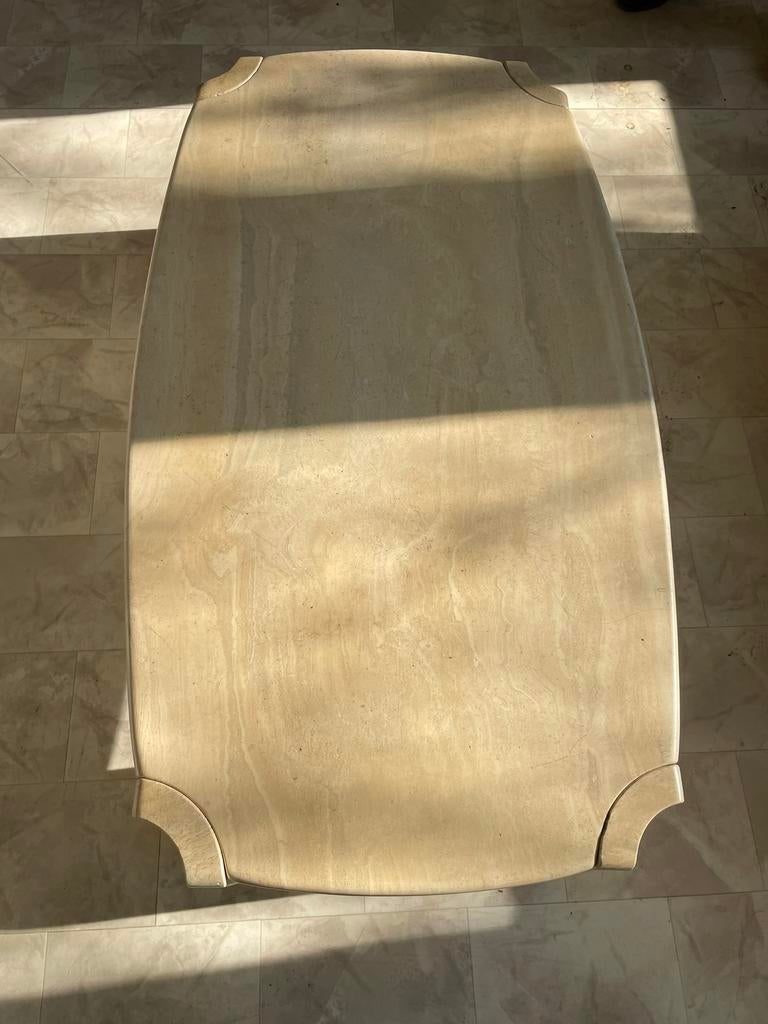 Travertijne salontafel, Maison & Meubles, Tables | Tables de salon, 100 à 150 cm, Moins de 50 cm, Comme neuf, Enlèvement