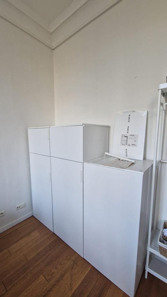 KEA PLATSA kasten wit, set van 3, modulair opbergsysteem, Ophalen, Zo goed als nieuw