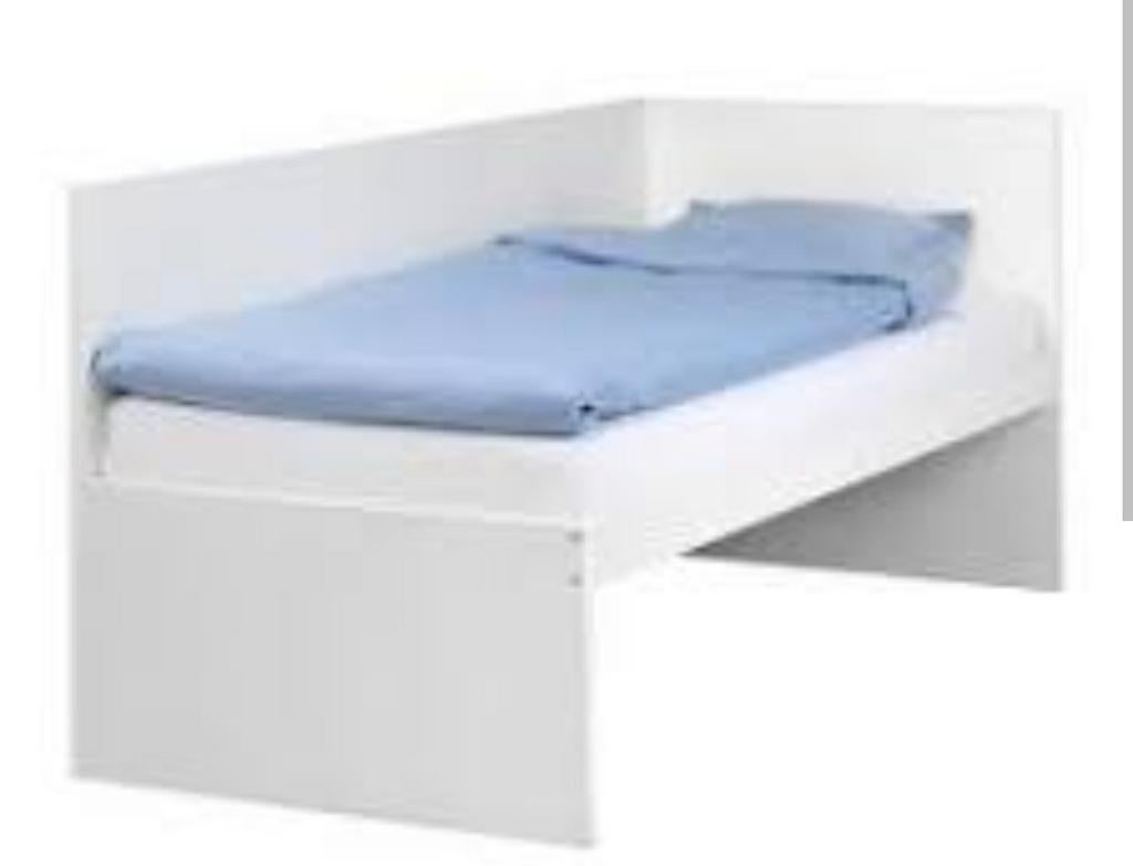 Odda 1 persoonsbed Ikea wit met lattenbodem, Ophalen, Wit