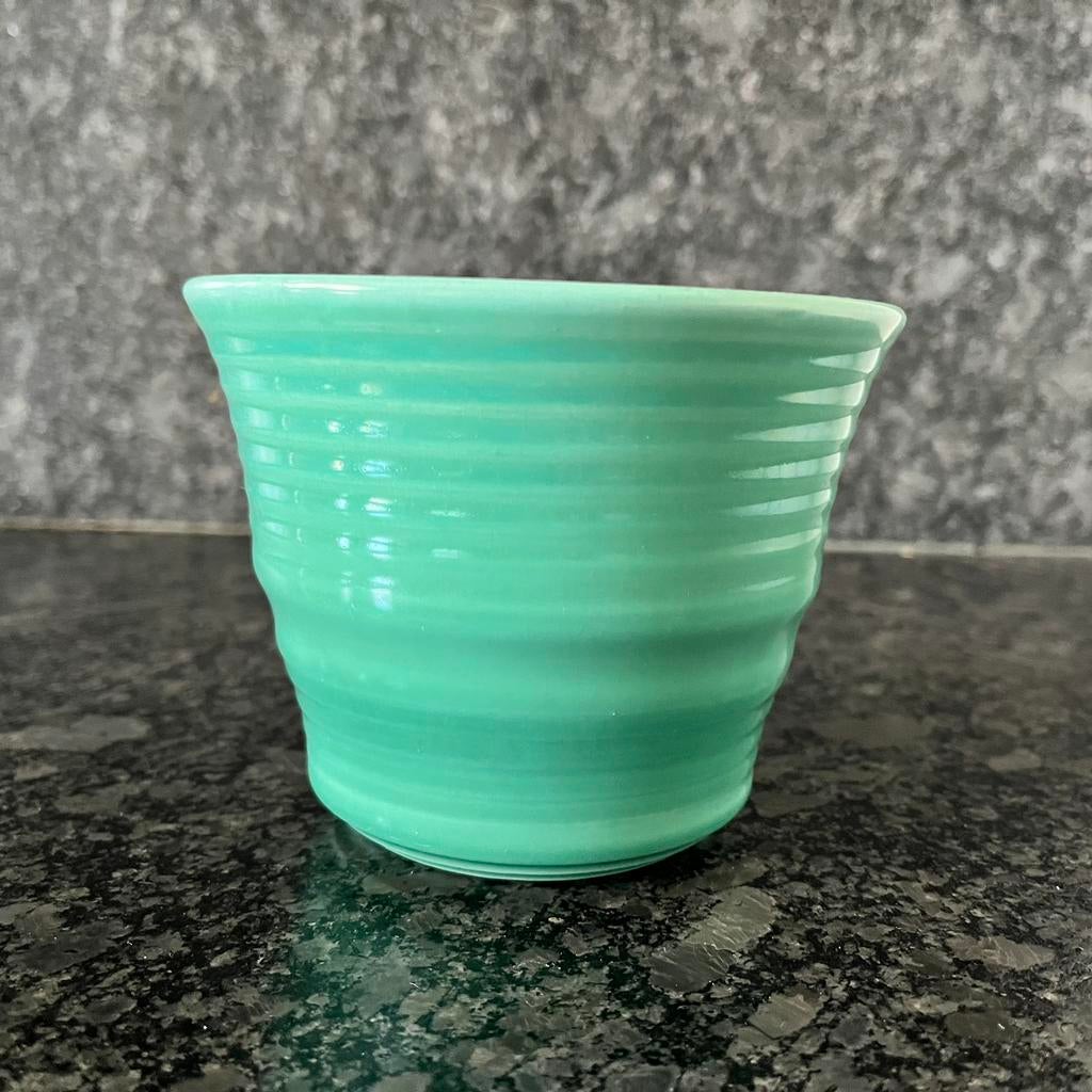 Cache-pot de fleurs côtelé vintage des années 1960 ADCO, Enlèvement ou Envoi, Moins de 25 cm, Adco, Utilisé