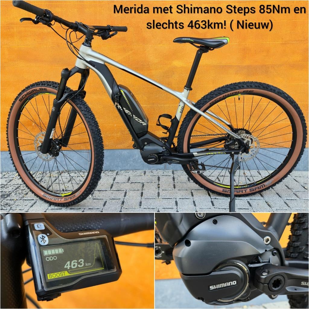 VTT électrique Mérida E Big Nine 600 504Wh 29" 85 Nm 2022, Vélos & Vélomoteurs, Enlèvement, Comme neuf, 50 km par batterie ou plus