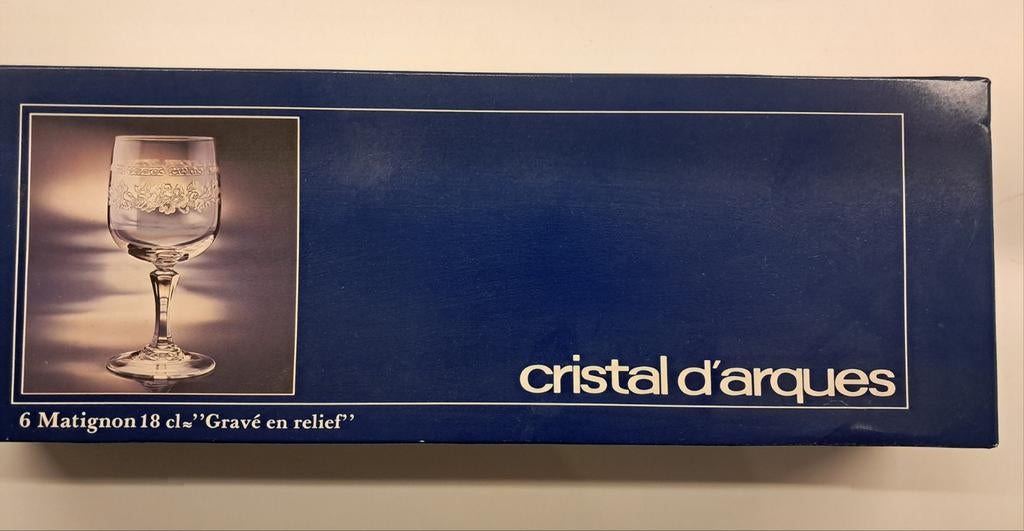 Kristallen glazen 6x in originele doos, Ophalen, Kristal