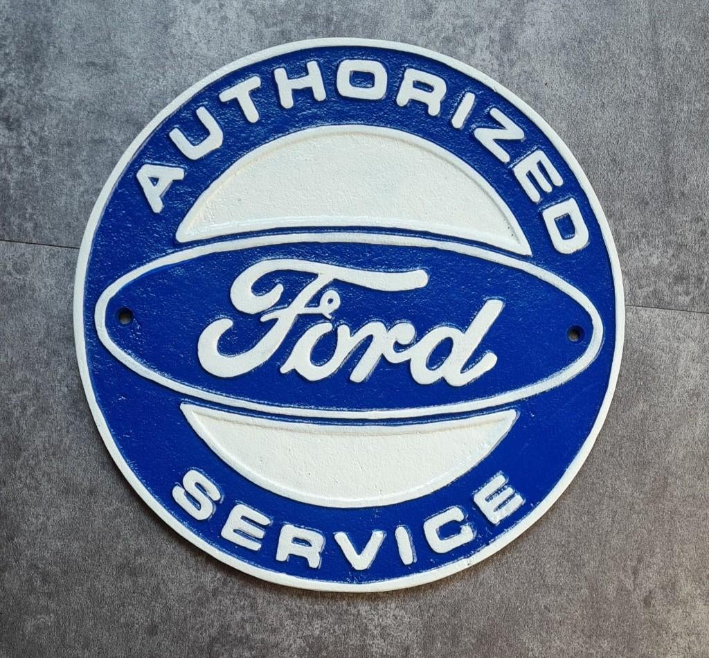 Ford service gietijzeren reclame bord & andere garage borden, Verzamelen, Ophalen of Verzenden, Zo goed als nieuw, Reclamebord