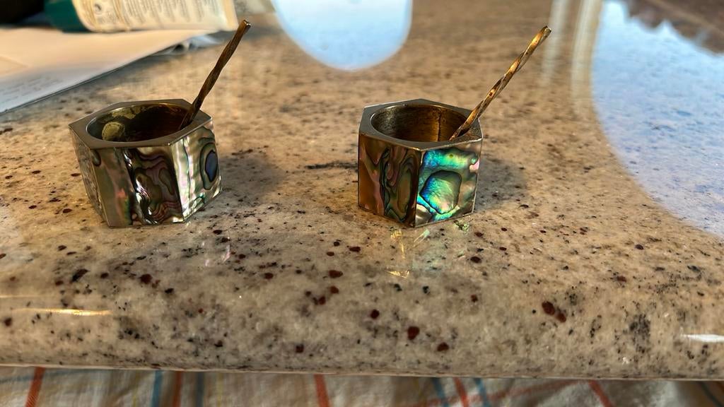 Oeuvre d'alpaga mère de perle du Mexique