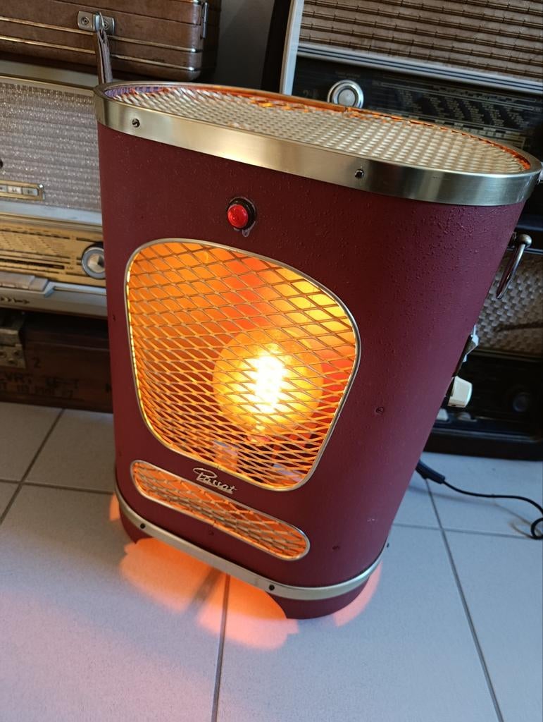 Lampe de sol artisanale, ancien radiateur 60's vintage, Enlèvement