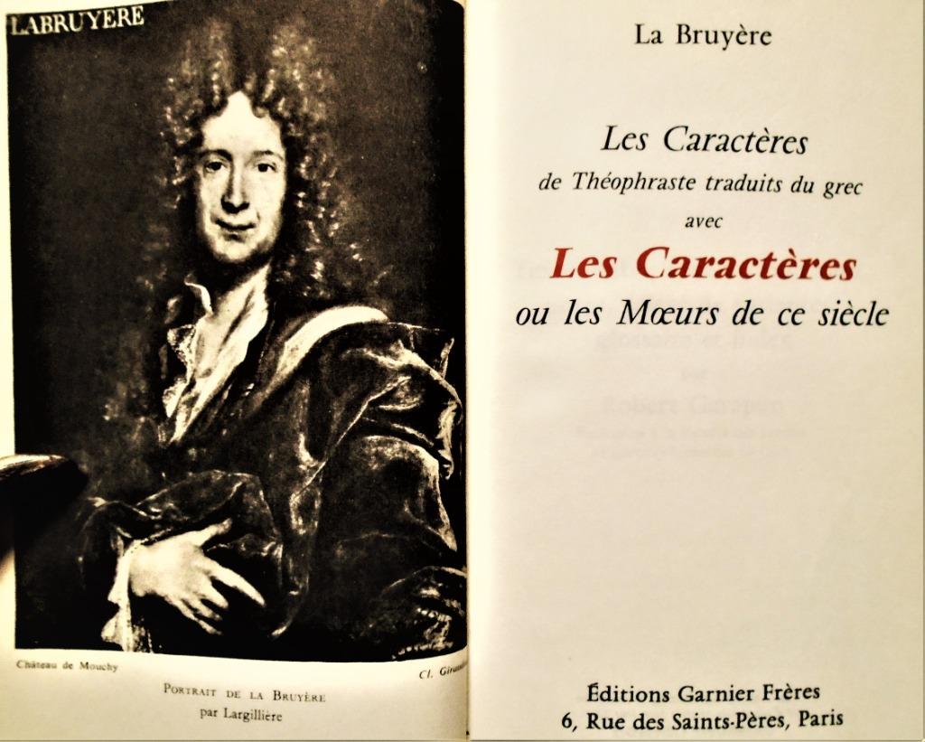 Caractères de Théophraste traduits/grec - 1964 - la Bruyère, Enlèvement ou Envoi, De la Bruyère, Utilisé, Europe autre