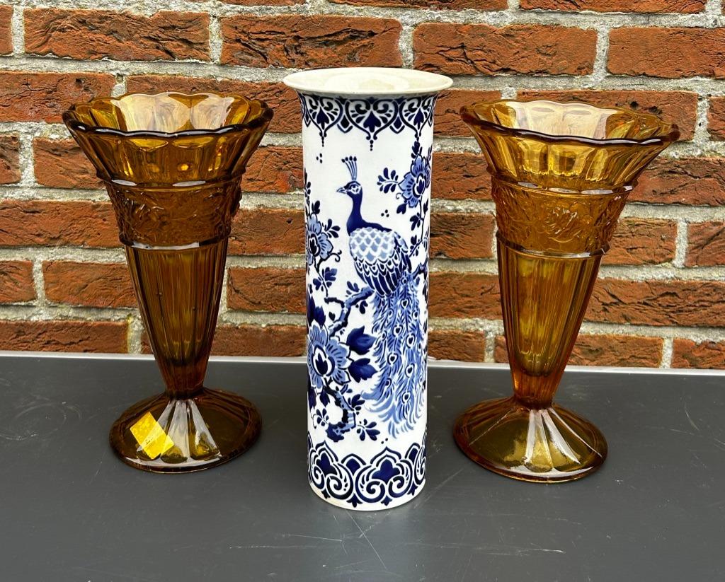 Lot de 16 petits et grands vases, Maison & Meubles, Enlèvement, Utilisé, Autres couleurs, Verre