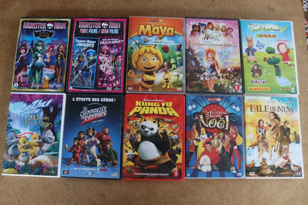 DVD - Lot de 10 DVD enfants, Enlèvement