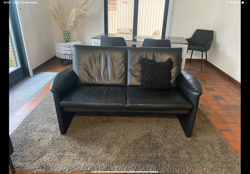Canapé en cuir, Maison & Meubles, Enlèvement, Comme neuf, Cuir, Contemporain