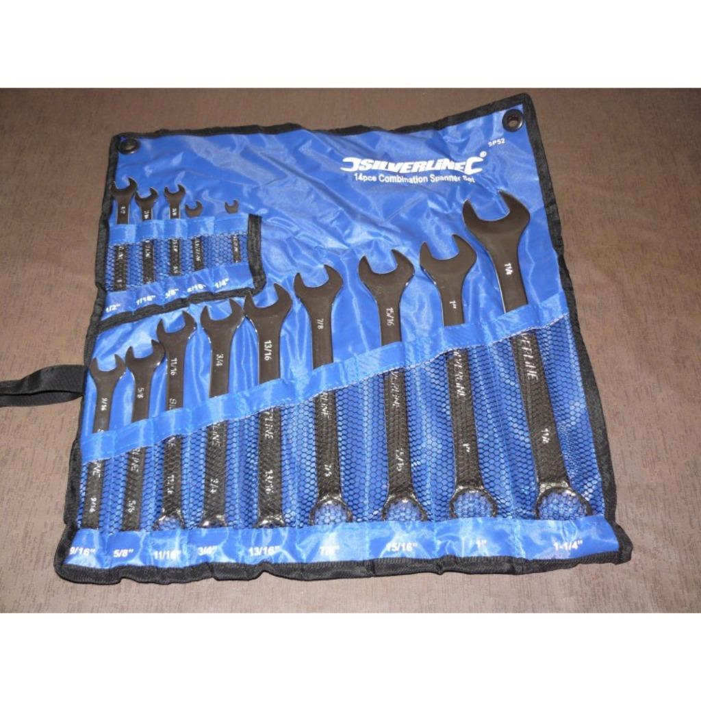 Ensemble de 14 clés mixtes, tailles anglaises 1/4" à 1 1/4", Autos : Divers, Outils de voiture, Envoi