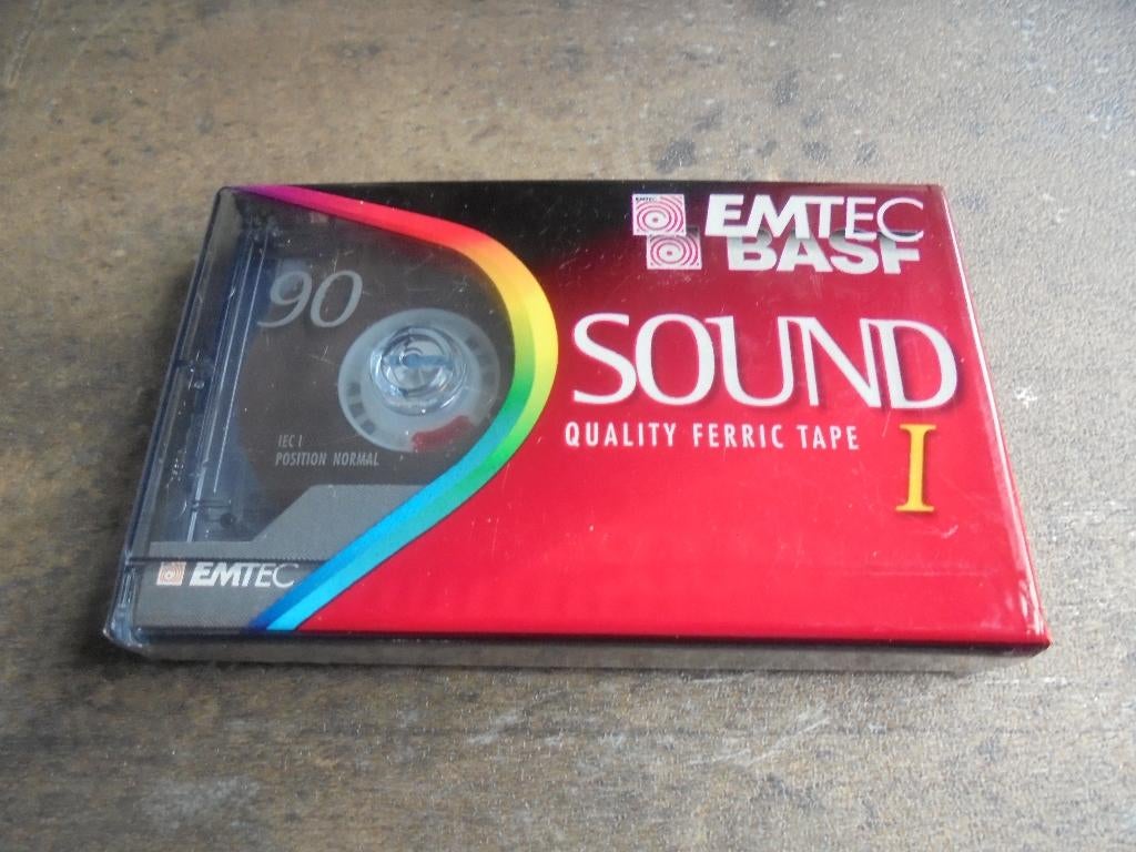 Cassette BASF EMTEC Sound I 90 sealed (zie foto's) VII, Cd's en Dvd's, Cassettebandjes, Ophalen of Verzenden, Nieuw in verpakking