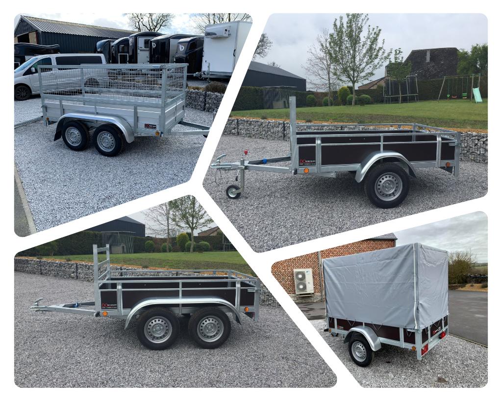 Remorque simple-double essieu(x) - bois/alu !DE STOCK!, Enlèvement